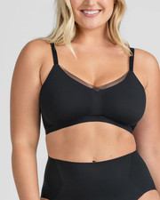 New 69 Honeylove CrossOver WIreless Bra Vamp Sz 36D/DD