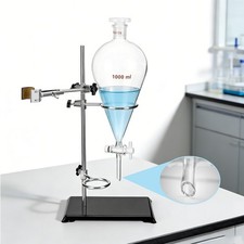 1000ml Heavy Wall Conical Separating Funnel with 24/29 Fitting and PTFE Stopcock