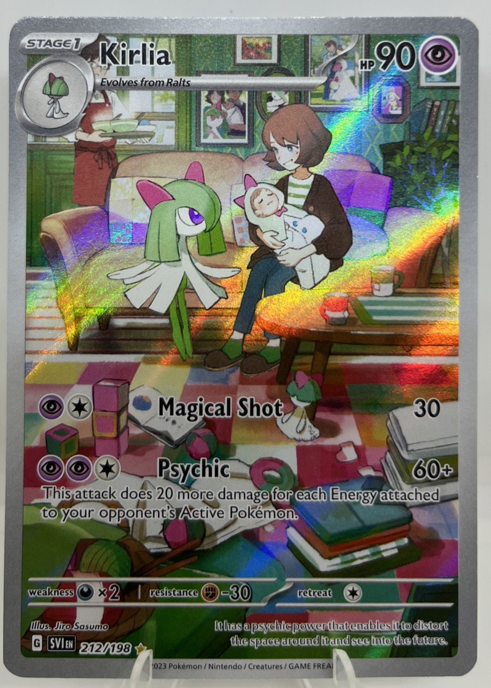 2023 Pokemon Kirlia 212/198 Scarlet & Violet Illustration Rare Full Art TCG