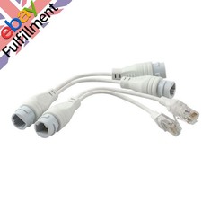 POE Splitter RJ45 2-in-1 Network Cabling Connector For Security Camera Install A