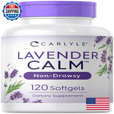 Carlyle Lavender Pills 80 Mg 120 Softgel Capsules Calm Non-Drowsy Formula
