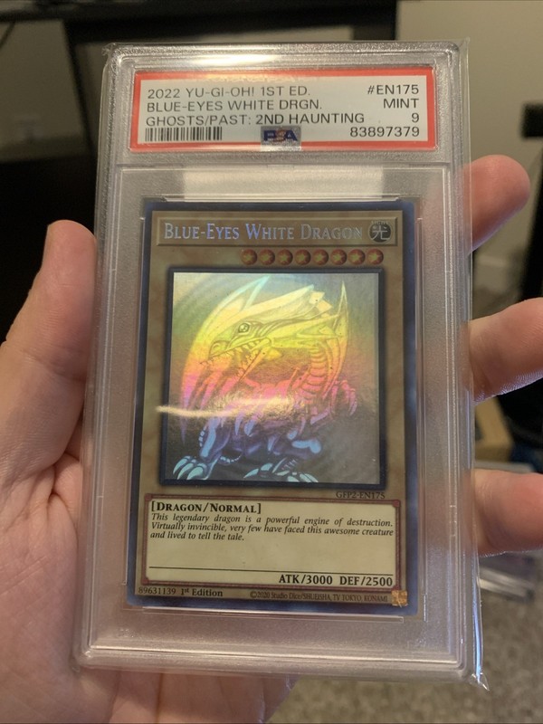 Yugioh Blue Eyes White Dragon Ghost Rare gfp2-en175 Psa 9