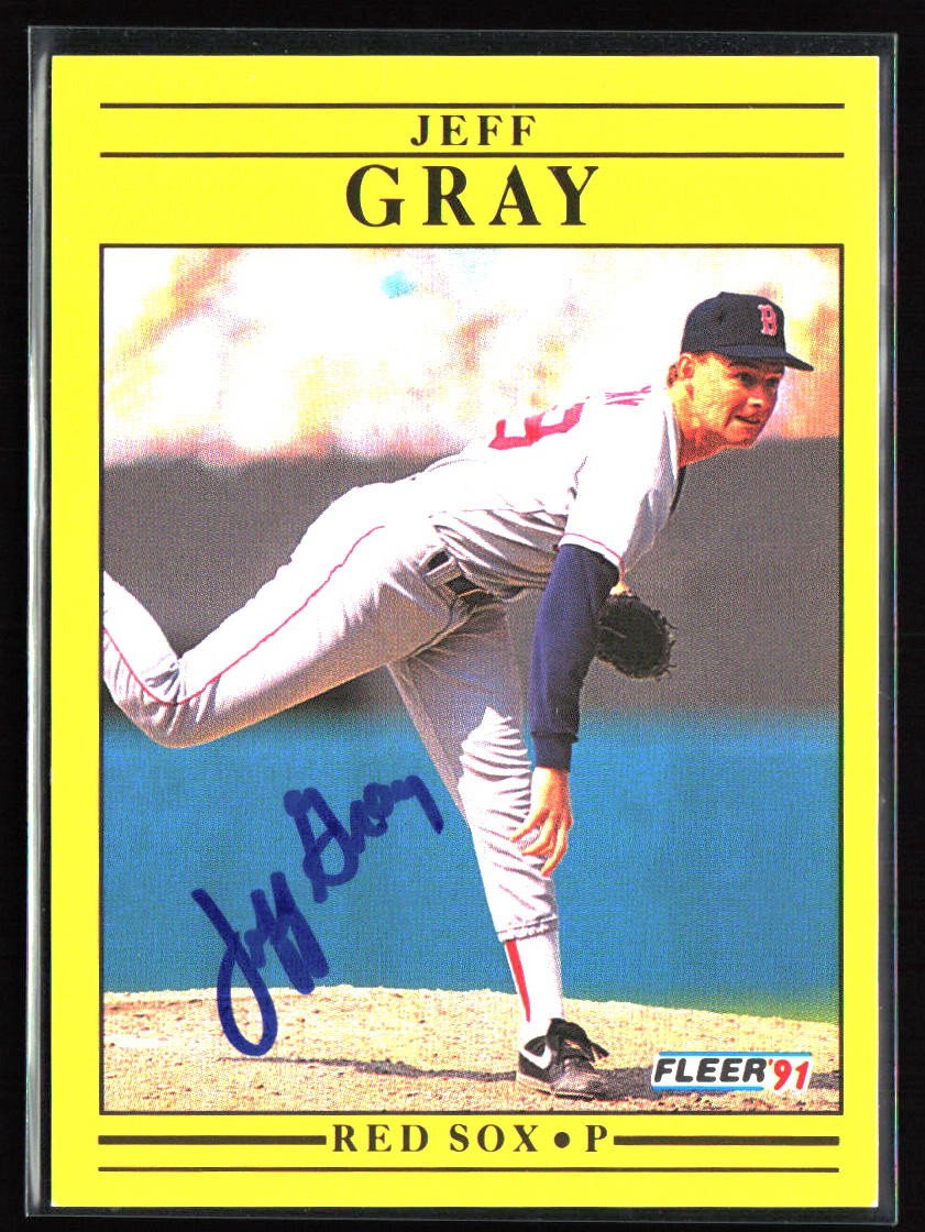 1991 Fleer #95 Jeff Gray Autographed Signed RC Card Auto