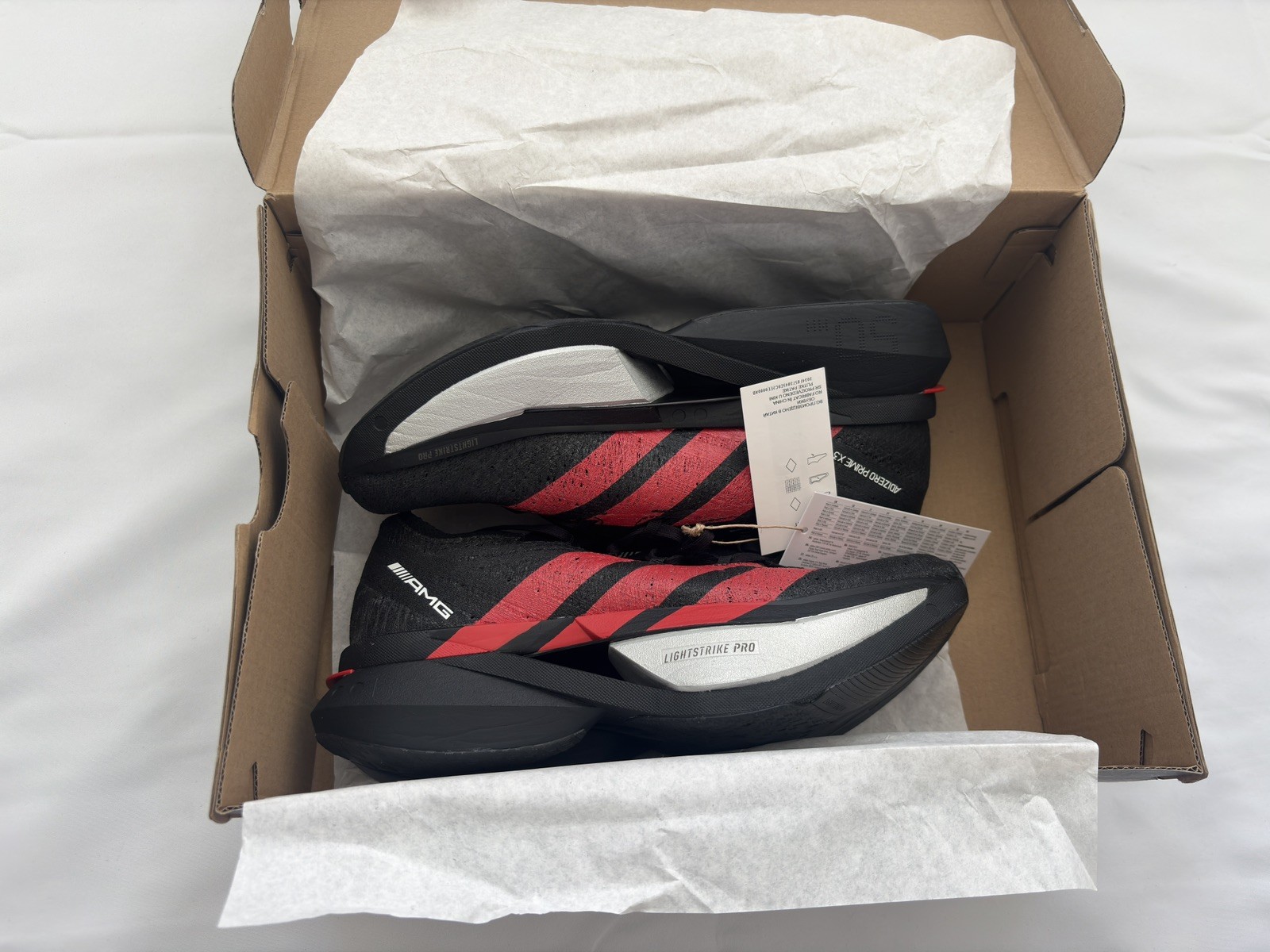 Adidas Adizero Prime X3 Strung AMG Running Shoes Black/ Red - UK8 ***Brand New**