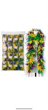 Green Purple Yellow Lurex 45 gm 72 in 6 Ft Chandelle Feather Boa 12 pack