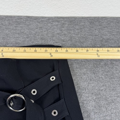 Pantalones Cinq à Sept Mujer 4 Piernas Anchas Cortos Tiro Alto Doble Cinturón Detalle Ojal - Imagen 4 de 11
