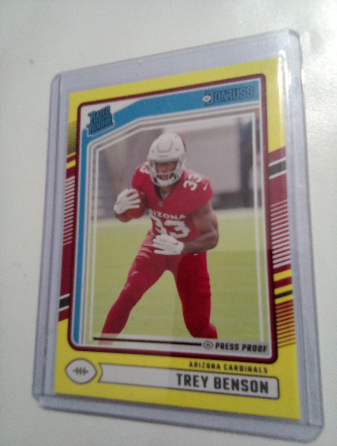 2024 donruss football rated rookie Yellow Press Proof Trey Benson
