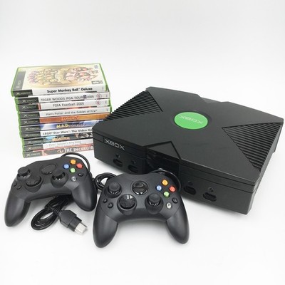 Microsoft Xbox Original Schwarz Konsole PAL UK - Family Bundle 10 Spiele