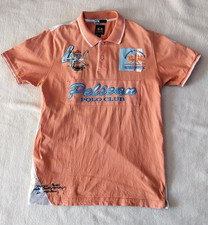 LA MARTINA Miami rozm. XL Pelican Poloclub bardzo zadbany pomarańczowo-biały Karaiby