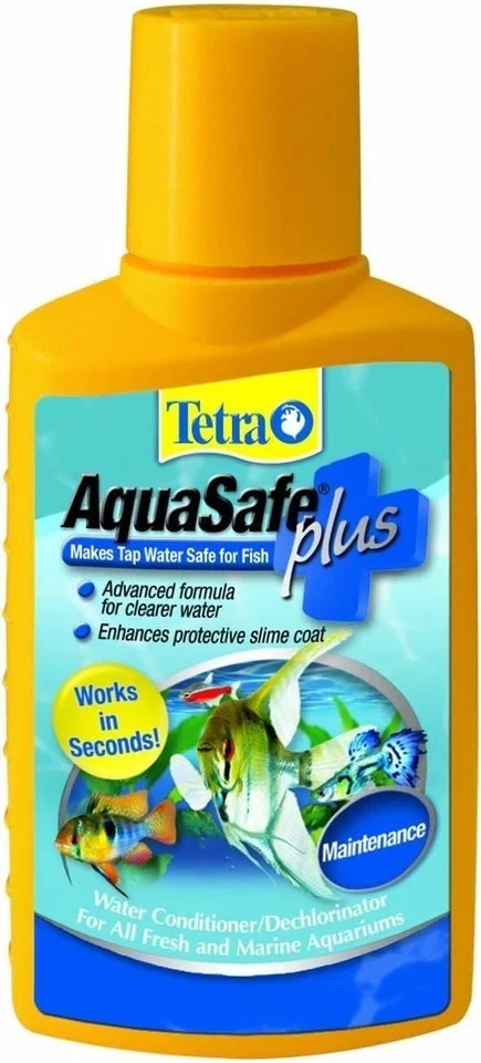 Acondicionador y declorador Tetra AquaSafe Plus tanques de agua para peces de acuario 33,8 oz Foto 3 de 3