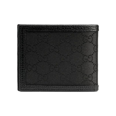 Gucci Vintage Logo Striped Ribbon Short Double Fold Wallet Men's 4.3x0.7x3.5 in