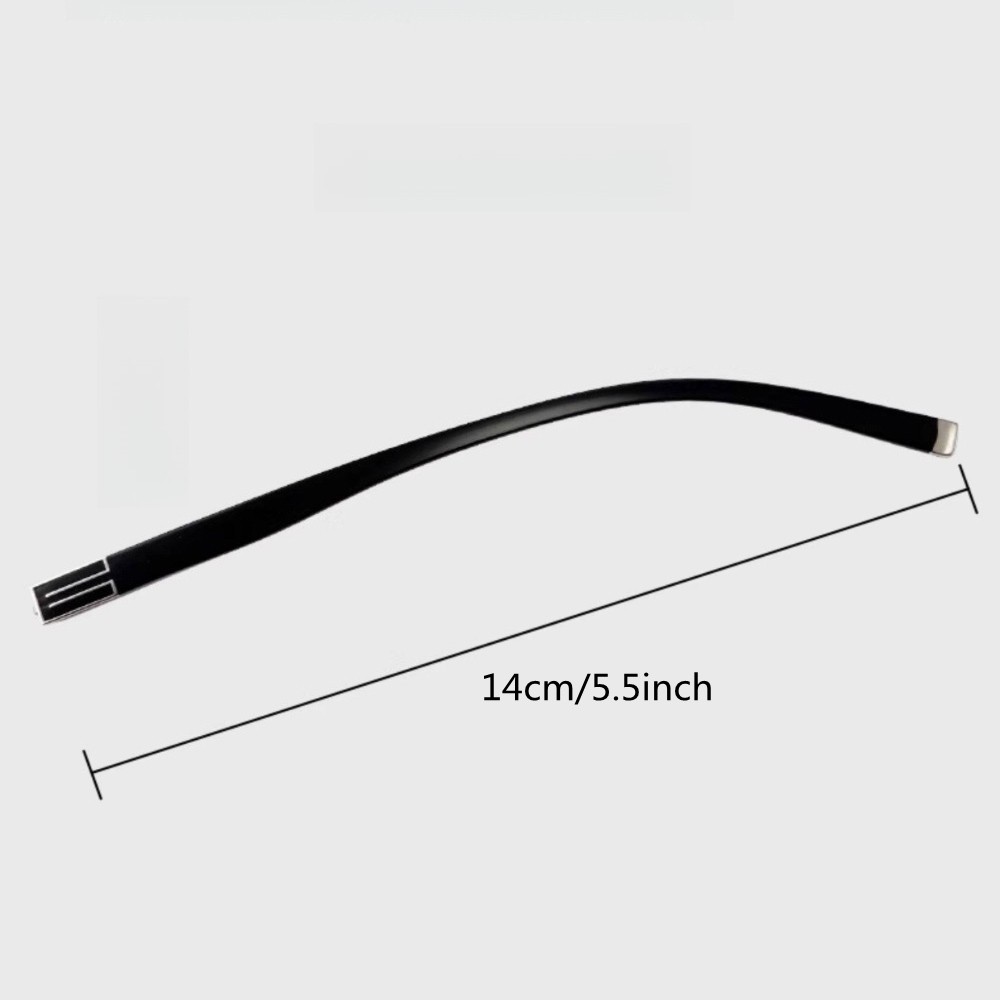 1Pair Black Replacement Temple Arms with Protruding Lugs Eyeglass Frame Decors