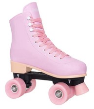 Size 9 Woman Or Mens 8 Pink Retro 4 Wheel Quad Skates Only Worn 10 Minutes Pink