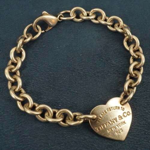 Tiffany & Co. Sterling "Return to Tiffany" Heart Tag Bracelet - Free Ship USA