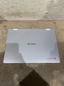 ASUS Chromebook Laptop PC Intel Celeron 180° Scharnier Silber Convertible