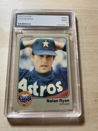 Nolan Ryan Graded Mint 9.  1983 Fleer - Nolan Ryan #463