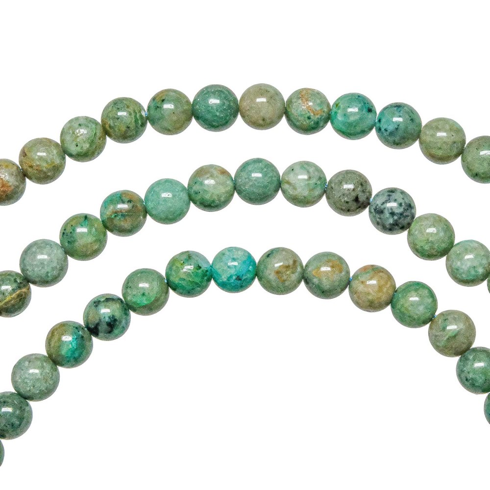 Collier en chrysocolle perles 6 mm de 60 cm pour l'harmonie et l'équilibre - 2