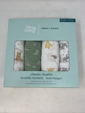 Aden  Anais Essentials Muslin Swaddle Blankets Disney Winnie  Friends 4pk