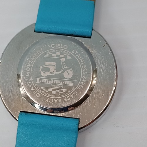 Lambretta Cielo Women’s Quartz Watch Blue Dial Strap 40mm New Battery Read - Picture 9 of 15