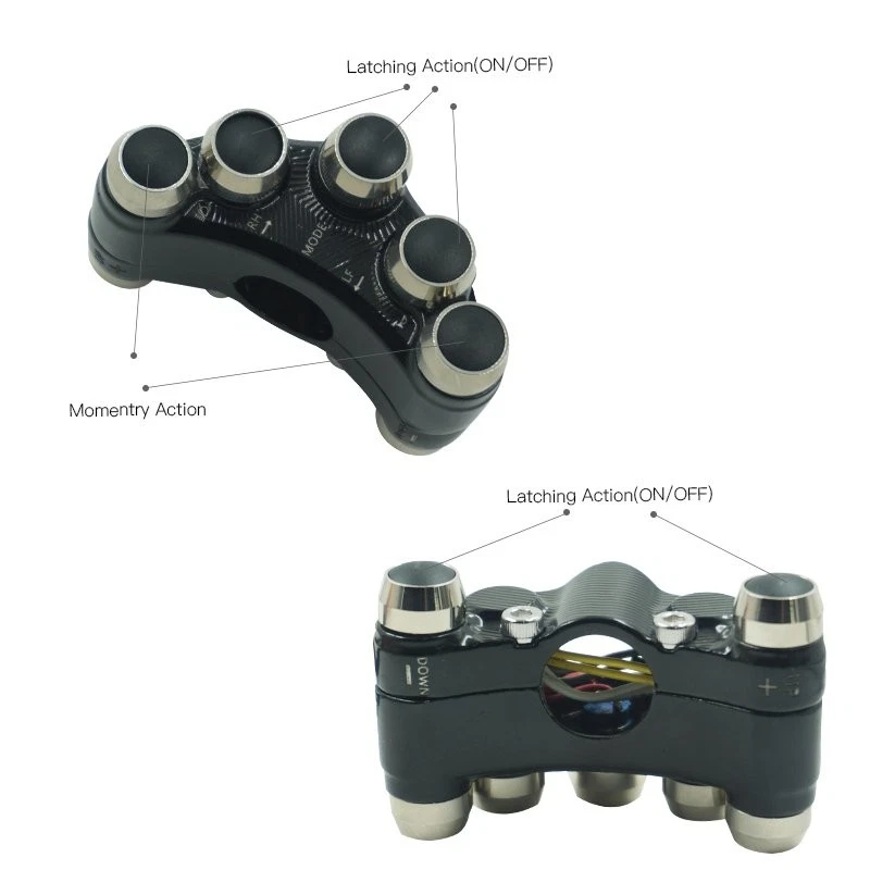 Interruptores de manillar de 7/8" 22 mm para moto 7 pulsadores Foto 3 de 4