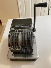Speedrite check embosser/printer, vintage