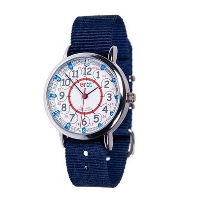 Kids Learning Analog Watch - Easy Read Time Teacher - 2 Step Time Trainer - Boys
