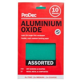 ProDec 10pk Ali Oxide Sheets 230mm x 140mm - Assorted Grits