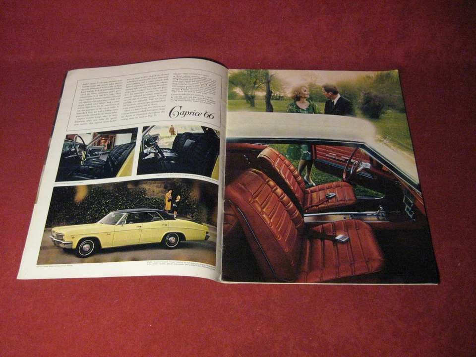 Chevy Impala Belair 1966 folleto de ventas grandes catálogo antiguo original Foto 3 de 4