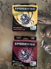 Lote línea de pesca trenzada alambre araña nuevo en caja