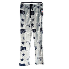 Dallas Cowboys Pant Size Medium Silver Fleece Sleepwear Drawstring Slash Pockets