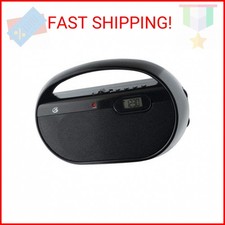 GPX R602B Portable AM/FM Radio with Digital Clock and Line Input