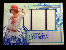 2024 Leaf Trinity AWESOME !! WORN PATCH ROOKIE AUTO Brady Ebel 7/49