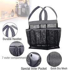 Mesh Shower Caddy Lightweight Quick Drying Hanging bag Toiletry Bath Organizer