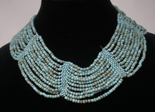 Vintage Multi-Strand Turquoise Seed Bead Necklace