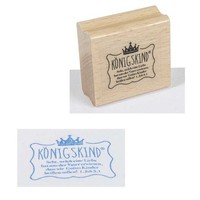 Holzstempel KöNigskind 4X3,5 Cm Bastelstempel Diy Gastgeschenk Karten