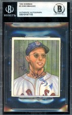 Dom DiMaggio Beckett BAS Signed 1950 Bowman Autograph