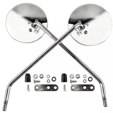 COPPIA SPECCHI SPECCHIETTI CROMATI SINISTRO DESTRO PIAGGIO VESPA PX 125 150 200