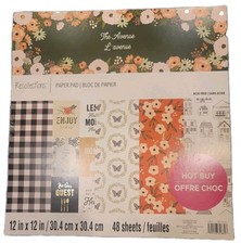 Recollections The Avenue 12 x12 Scrapbook Paper Pad, One Sided, 48 Sheets, NEW