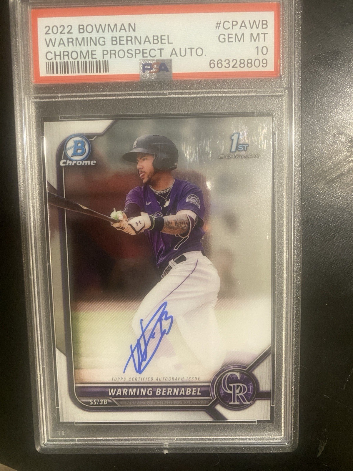 2022 Bowman - Chrome Prospect Autographs Warming Bernabel #CPA-WB (AU, RC)