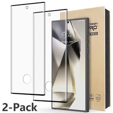 2-Pack Full Cover Tempered Glass Screen Protector For Samsung Galaxy S24 Ultra