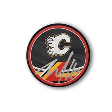 Nikita Zadorov Autographed Calgary Flames Reverse Retro Hockey Puck