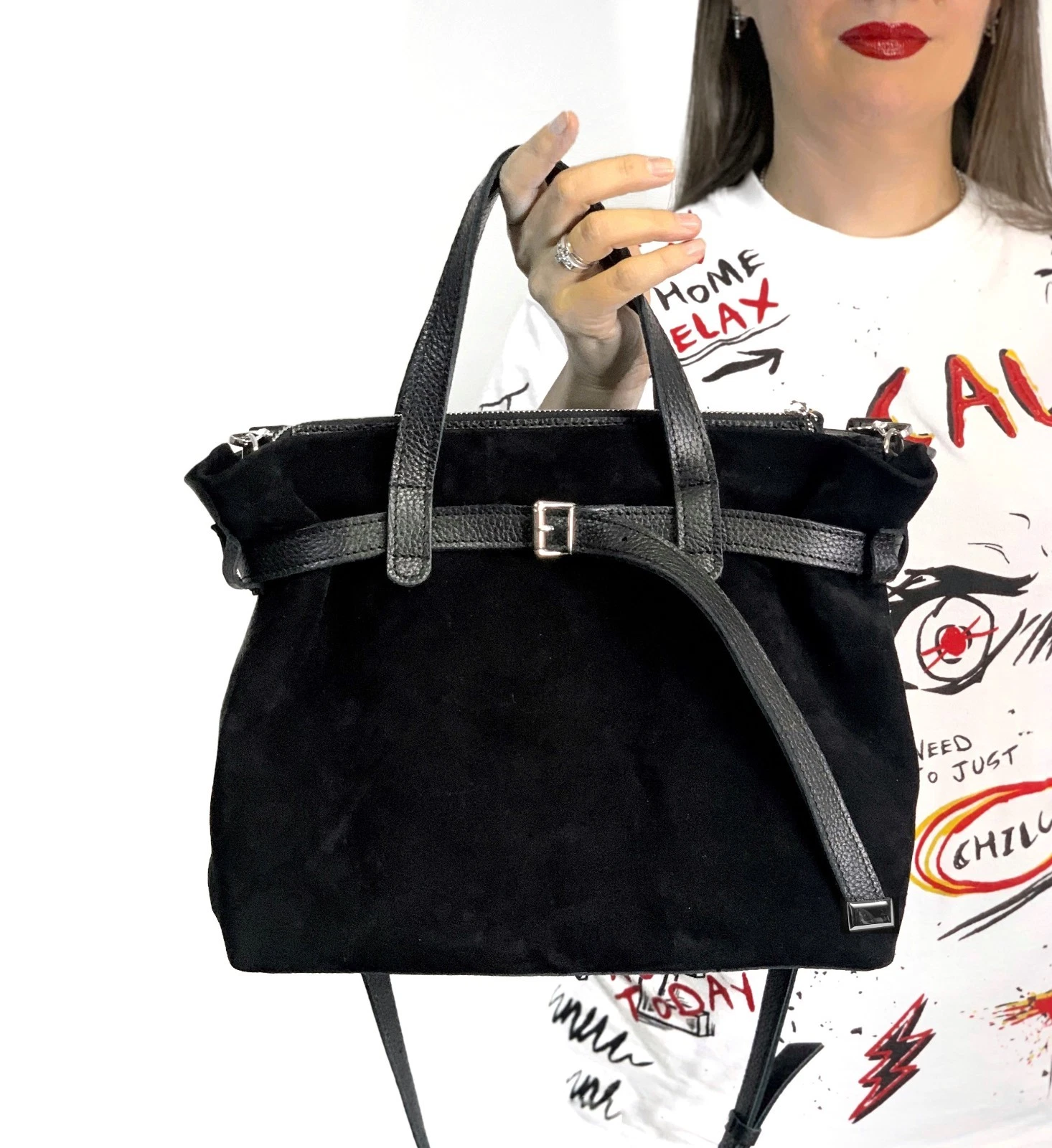 COACH Borsa a mano donna VERA pelle beige chiaro scamosciata avorio tracolla borsetta