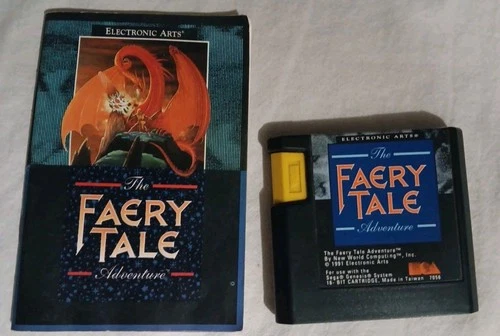 The Faery Tale Adventure (Sega Genesis 1991) Cartridge And Manual