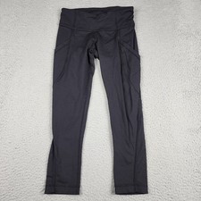 Lululemon Leggings Womens 4 Black Cropped Athleisure Yoga Casual