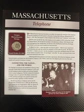 Massachusetts “Telephone" American Innovation Dollar PCS US $1 Coin/Stamps