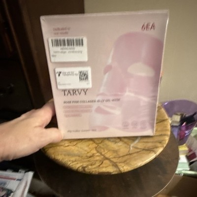 Tarvy Rose Pink Collagen Jelly Gel Mask Moisturizing Daily Use Face Mask 6EA