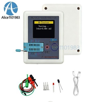 LCR-TC1 1.8''   Transistor Tester Diode Capacitance Meter NPN PNP MOSFET Type-C #
