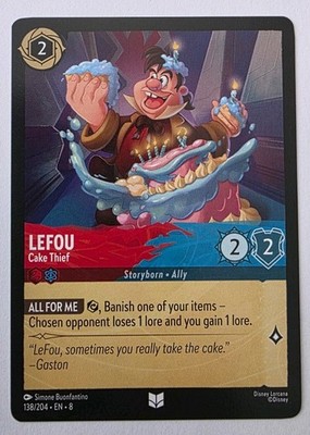 Lefou - Cake Thief 138/204 Reign of Jafar Regular NM