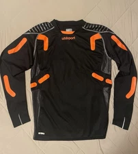 UHLSPORT SOCCER GOALKEEPER JERSEY SHIRT Black/Orange -  Large