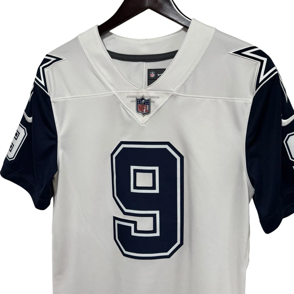 Camiseta deportiva local Nike NFL On Field Dallas Cowboys Tony Romo #9 para hombre pequeña 19,5 x 28 Foto 4 de 4